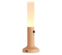 Motion Sensor Wall Sconce, Magnetic Wall Sconces Rechargeable with Wooden Base, Indoor Lighting Cordless Bedside Table Lamp 3000K for Hallway Bedroom Porch