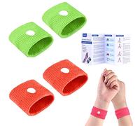 Motion Sickness Bands for Kids, 2 Pairs Travel Sickness Relief Wristbands Anti-Nausea Wristbands Wrist Bands Bracelet for Little Kids Girls Boys Travel Sea Car Fly Sickness
