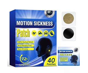 Motion Sickness Patch for Cars, Ships, Airplanes, Trains and Other Means of Transport - Relieve The Vomiting, Nausea, Dizziness, Anorexia, and Other Symptoms resulted(40PCS)