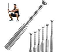Motion Space Adjustable Macebell Clubbell for Strength Training, 6/8-in-1 Premium Steel Indian Club for Full Body, Muscles, Shoulder, Grips & Forearms Workouts to Stretching (Silver-17.5lbs)