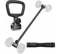 Motion Space Flexible Dumbbell Converter - 260 LBS Weight Capacity 丨Convert Dumbbells to Barbell and Kettlebell by Alloy Steel Bar & Clamp, Enhanced Compatibility with Most Dumbbells for Home Fitness