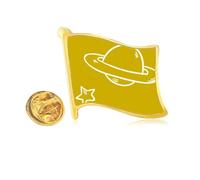 motion star around stars Golden Metal Flag Lapel Pin Badge