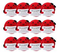 Motionchic 12Pcs Crochet Balls with Positive Messages Bulk Mini Emotional Sport Balls Handmade Support Crochet Gift for Women Girls Birthday Christmas Party Favors (Bowling Ball)