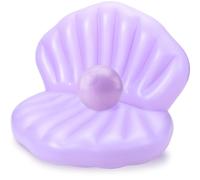 Motionchic 55 Inch Pool Float Inflatable Adult Seashell Float with Pearl Ball Cute Pool Lounge Chairs for Women Summer Beach Ocean Birthday Theme Party Favors(Purple)