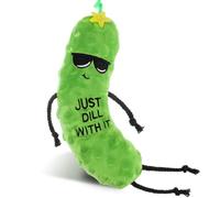 Motionchic Encouragement Pickle Plushie, Positive Cucumber Plush Toys, Funny Food Plush Toy, Soft Plushie for Women, Men, Friends, Coworkers Gifts