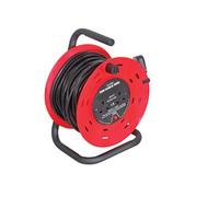 Motionperformance Essentials Garage & Home Red/Black 2 Gang 30 m Extension Reeler with Stand, Carry Handle and Reset Button