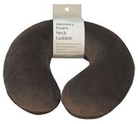 Motionperformance Essentials Super Velour Luxury Memory Foam Comfort Neck Support Cushion (Travelling, Car, Plane, TV, Reading) (Brown)