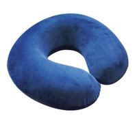 Motionperformance Essentials Super Velour Luxury Memory Foam Comfort Neck Support Cushion (Travelling, Car, Plane, TV, Reading) (Blue)