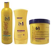 Motions Hair Care Set, Neutralizing Shampoo 16oz, Moisture Plus Conditioner 13oz & Super Hair Relaxer 15oz, Coarse Hair, Honey Scent, Keratin, Moisturizing