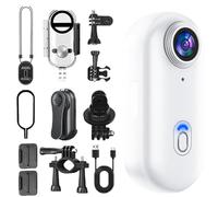 Motiontrail Camera - Nexo25 Camera, Nexo25 Black Smallest High-Res Cam in The World, 1080P/4K Waterproofs Wearable Action Cam, for Sports, Cycling, Diving, Outdoor Exploration (White-1080P)