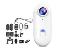 Motiontrail Camera - Nexo25 Camera, Smallest High-Res Cam in The World, with 4k/1080p, Waterproof Case, Magnetic Clip, 360° Rotation, for Sports, Cycling, Diving (4k 32G,White)
