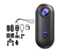 Motiontrail Camera - Nexo25 Camera, Smallest High-Res Cam in The World, with 4k/1080p, Waterproof Case, Magnetic Clip, 360° Rotation, for Sports, Cycling, Diving (4k no card,Black)