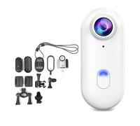 Motiontrail Camera - Nexo25 Camera, Smallest High-Res Cam in The World, with 4k/1080p, Waterproof Case, Magnetic Clip, 360° Rotation, for Sports, Cycling, Diving (1080p no card,White)