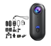 Motiontrail Camera - Nexo25 Camera, Smallest High-Res Cam in The World, with 4k/1080p, Waterproof Case, Magnetic Clip, 360° Rotation, for Sports, Cycling, Diving (1080p 32G,Black)