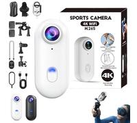 MotionTrail Nexo25 Camera,Nexo25 Black Camera, 4k/1080p, 120° Wide-Angle, IPX7 Waterproof Case, Hands-Free POV Recording, Magnetic Mounting, 360° Rotation, for Sports (White-high-end,4K)