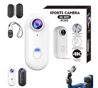 MotionTrail Nexo25 Camera,Nexo25 Black Camera, 4k/1080p, 120° Wide-Angle, IPX7 Waterproof Case, Hands-Free POV Recording, Magnetic Mounting, 360° Rotation, for Sports (White-standard,4K)
