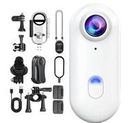 MotionTrail Nexo25 Camera,Stallion Frames Body Camera,MotionTrail Body Cam Smallest High-Res Cameras in The World,120° Ultra Wide Angle,IPX7 Waterproof with Magnetic Clip (White-4k)