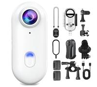 Motiontrail - Nexo25 Camera, Upgraded Nexo25 Camera, 1080P/4K Waterproof Wearable Action Cam, Waterproof Case, High-Res, Magnetic Mounting for Cycling, Travel, Diving, and Outdoor (White,1080P)