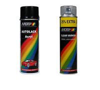 Motip AEROSOL SPRAY FOR BMW 475 BLACK SAPPHIRE METALLIC PAINT + LACQUER 1 3 5 7 8 SERIES