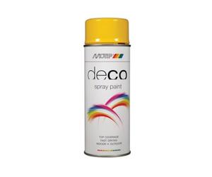 Motip Deco Spray Paint High Gloss RAL 1021 Rapeseed Yellow 400ml