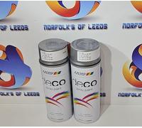 MOTIP Deco Spray Paint High Gloss RAL 9007 Grey Aluminium 400ml X 2 Cans M #29