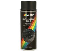 MOTIP Heat Resistant Paint Black High Temperatures Untreated Treated Spray 400ml