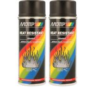 MOTIP M04031 Heat Resistant Lacquer-Black-400 ml, Black, 400 ml (Pack of 2)