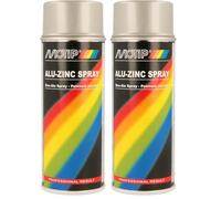 MOTIP M04059 Aluminium Zinc Spray, 400 ml (Pack of 2)