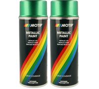 MOTIP Metallic Spray Paint - Green - 400 ml (Pack of 2)