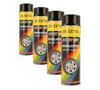 MOTIP Wheel Spray Paint - High Gloss Black - 500 ml (Pack of 4)