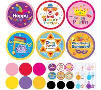 Motipuns 30 Sets Purim Magnet Crafts Make Your Own Magnet Craft Kit DIY Decor for Home Party Favor Holiday Decoration Game Activities Supplies