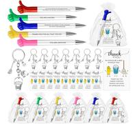 Motipuns 30 Sets School Custodian Appreciation Day Gift Ideas Inspirational Thumbs up Pens and Keychains with Cards Thank You Gifts for School Janitor House Cleaner Gifts for Employee Coworkers Staff