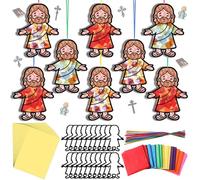 Motipuns 32 Sets Suncatcher Craft Kit with Tissue Paper, Sunday School VBS