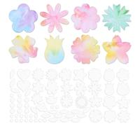 Motipuns 360 Pcs Spring Flower Color Diffusing Paper Multiple Design Flower Leaves Watercolor Coloring Tissue Paper Craft for Spring Summer Home Art Project Writing DIY Greeting Card Party Favor