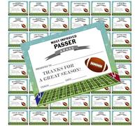 Motipuns 48Pcs Football Award Certificates End of Season Football Team Awards Football Ceremony Certificate of Achievement Sports Achievement Award Certificate Athletic Award, 8.5 x 11 in