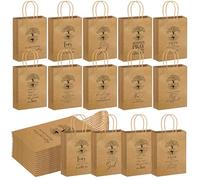 Motipuns 50 Pcs Christian Gift Bag for Father's Day Religious Kraft Paper Bags Bulk with Handle 5. 91 x 3. 15 x 8. 27 Inches Bible Verse Church Welcome Gift for Dad Church Father Family Baptism