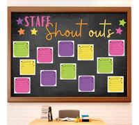 Motipuns Shout Outs Bulletin Board Kit Staff Appreciation Shout Out Bulletin Board Decorations Appreciation and Recognition DIY Craft Cutouts for School Classroom Office Door Wall Decor Supplies