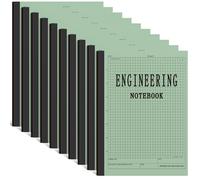 Motiskyy 10 Pcs Engineering Notebook 120 Pages Grid Format 8.5" x 11" Paperback Graph Paper Composition Notebook Graph Notepads for Engineer Teacher Architect Designer Scientist(Green)