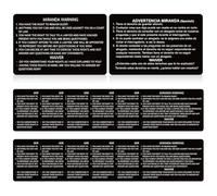 Motiskyy 12 Pcs Miranda Warning Card Metal Miranda Rights Card Engraved Standard Field Sobriety Test Clues for Law Enforcement, Police, Black Privilege (Spanish and English)