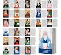 Motiskyy 120 Pcs Catholic Prayer Cards with Catholic Saint Stories Colorful Holy Prayer Cards Gifts for Homeschool Teacher Student Sunday School Bible Study Religious Education Activity