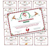 Motiskyy 20 Pcs Christmas Employee Appreciation Cards Funny Gifts Encouragement Awards Cards 6x4inch Colleagues Motivational Card Coworkers Recognition Card Staff Certificates for Christmas Gifts Tags