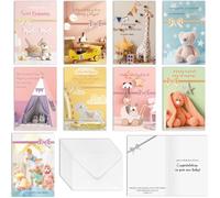 Motiskyy 36 Pcs Christian Baby Congratulations Cards Thank You Baby Shower Cards with Envelopes Sweet Blessings Greeting Cards for Christian Gender Neutral, Baby Shower Party