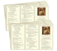 Motiskyy 50 Pcs Catholic Mass Prayer Card and Responses Pocket Card 9.7 x 6 Inches Catholic Laminated Cardstock Catholic Prayer Cards Bulk Instructions for Beginner Sunday School Learning