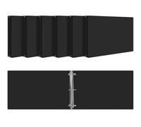 Motiskyy 6 Pcs 11 x 17 3 Ring Binders Black 11" x 17" Round Ring Binders Large Folder for Pressboard Presentation, Reports, Proposals, Documents(2 Inch)