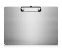 Motiskyy 9x12.5'' Metal Clipboard Horizontal Stainless Steel Clipboard for A4 Size Paper, Landscape Clipboard Drawing Clipboard Non Magnetic Clip Board for Sketching Art Supplies Office School