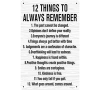 Motivate Sign 12 Things To Always Remember Sign Inspirational And Uplifting Wall Art Decoration 8x12 Inch