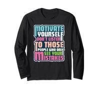 Motivate Yourself Ignore Critics | Vintage Distressed Long Sleeve T-Shirt