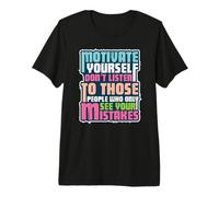 Motivate Yourself Ignore Critics | Vintage Distressed Premium T-Shirt