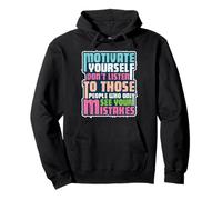 Motivate Yourself Ignore Critics | Vintage Distressed Pullover Hoodie