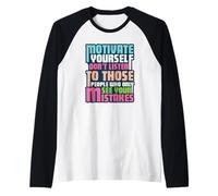 Motivate Yourself Ignore Critics | Vintage Distressed Raglan Baseball Tee